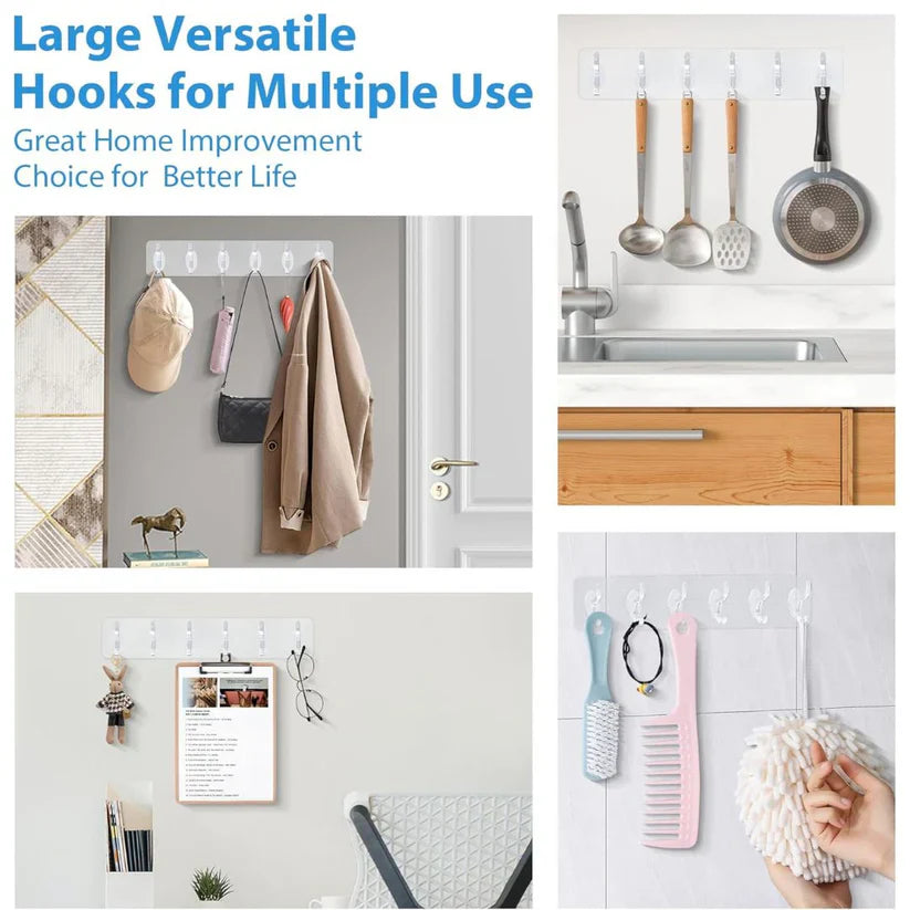 Self-Stick Hook Bar pack 4