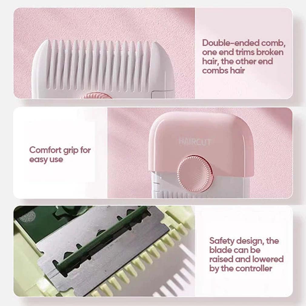 2-in-1 Hair Trimming and Thinning Comb - Dual-Sided Razor with Sharp Edges for Cutting and Styling