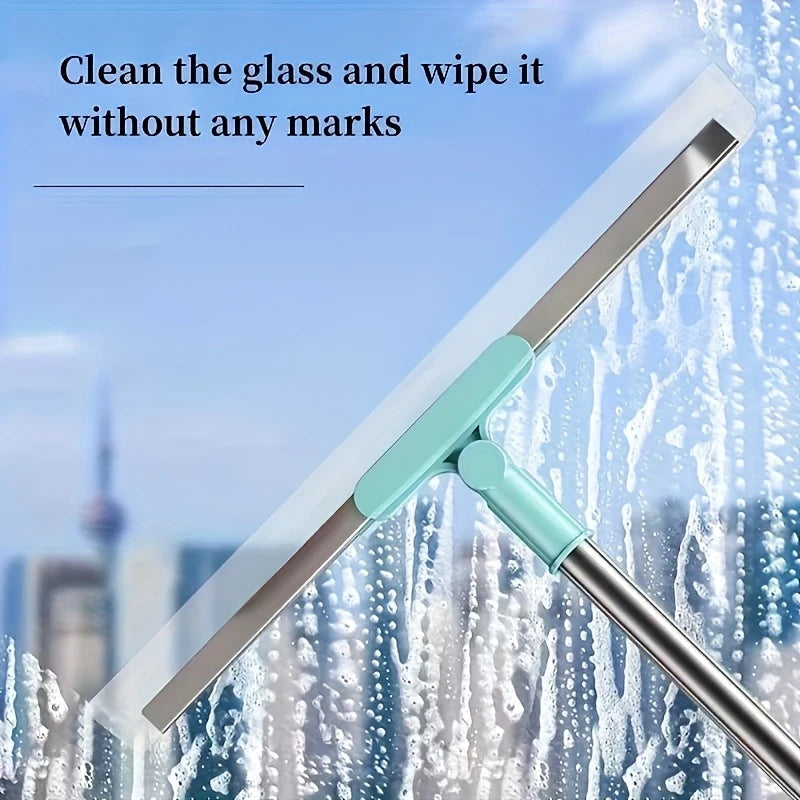 All-Purpose Scraping Wiper Handle Household Cleaning Tool for Floor Bathroom Kitchen Shower Tile Pet Hair