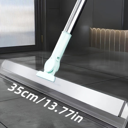 All-Purpose Scraping Wiper Handle Household Cleaning Tool for Floor Bathroom Kitchen Shower Tile Pet Hair