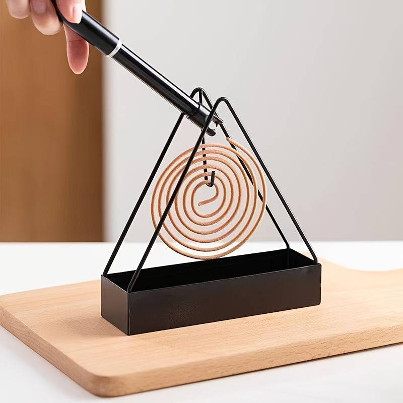 Fireproof Triangle Mosquito Coil Holder Stand in Iron