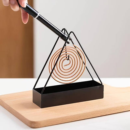 Fireproof Triangle Mosquito Coil Holder Stand in Iron