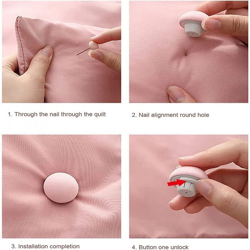 Mushroom Bed Clip, Blanket Buckles Bed Sheet Fixator Gripper, Double Press Bedspread Holder, Fall-proof Sheet Fastener Clip, Comforter Clips Quilt Holder Fixator, Bedroom Duvet Fixing Holder Quilt Cover Pinso