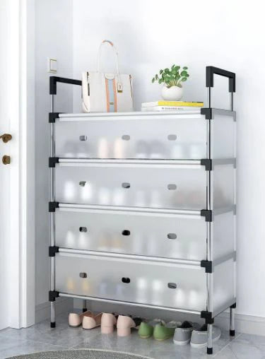 Premium Quality Stainless Steel 5 Layers Dustproof Shoes Rack