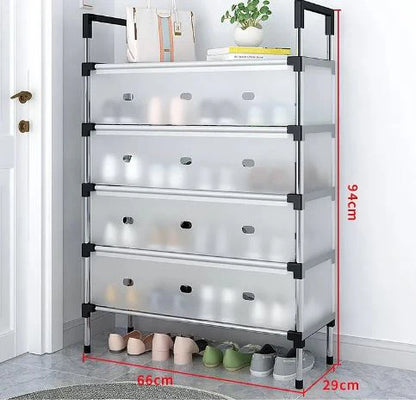 Premium Quality Stainless Steel 5 Layers Dustproof Shoes Rack
