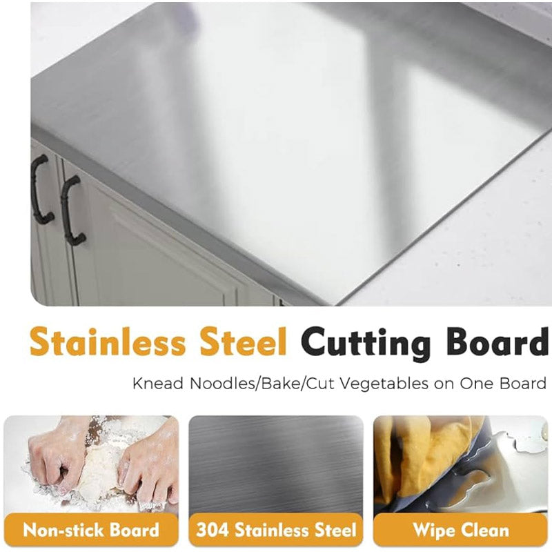 Premium 304 Stainless Steel Cutting Board – Durable, Hygienic, and Non-Slip Chopping Surface