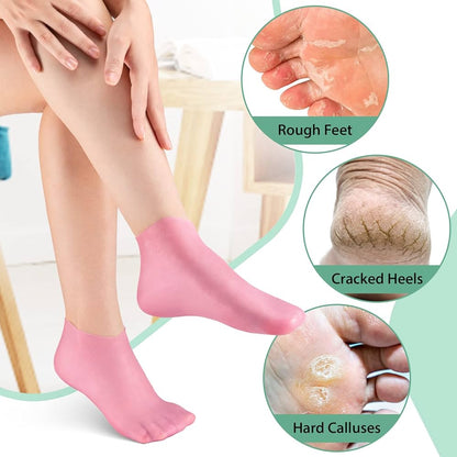 Moisturizing Silicone Socks For Dry Cracked Heels