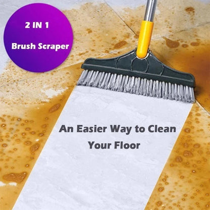2 in 1 Cleaning Brush Floor Scrub Broom Wiper Scraper Home And Solar Panal