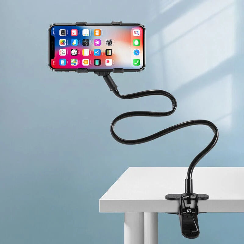 Gooseneck Phone Holder,Universal 360 Flexible Mobile Phone Stand Lazy Bracket,DIY Adjustable Long Arms Clip Mount for Smartphone Gooseneck Phone Mounts for Bed/Desk