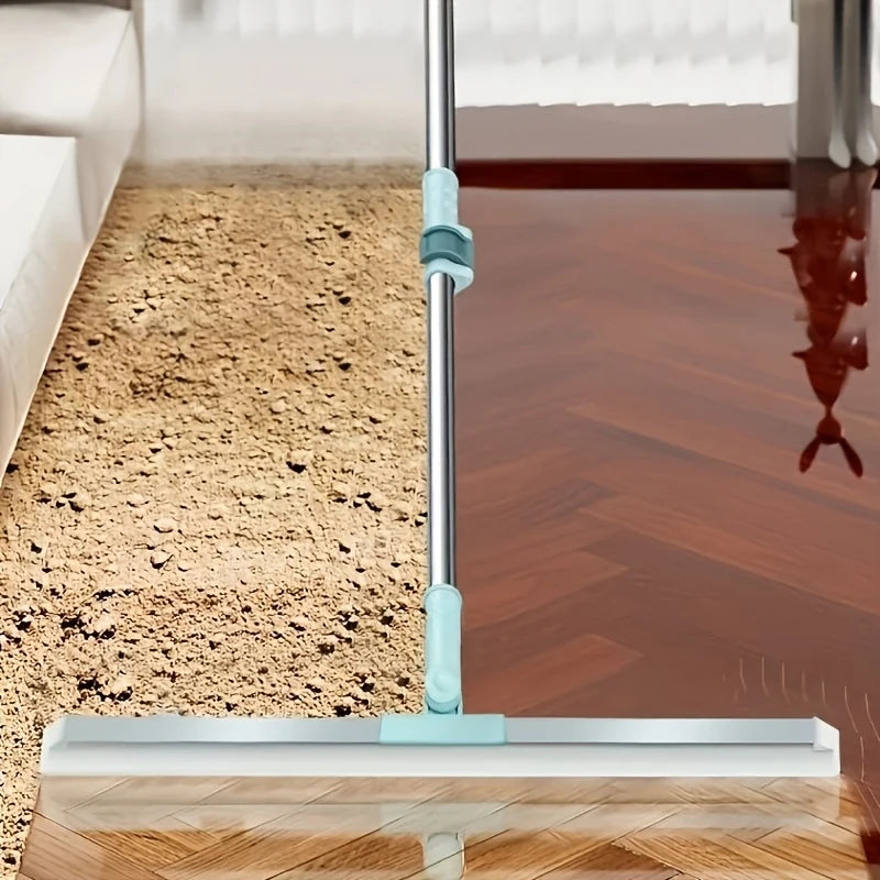 All-Purpose Scraping Wiper Handle Household Cleaning Tool for Floor Bathroom Kitchen Shower Tile Pet Hair