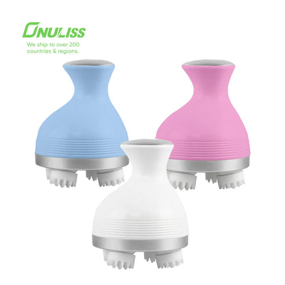 Hair Scalp Massager Rechargeable 3D Head Massager Machine | Electric Head Massager Handheld Rotating Massager Hair Massager for Hair Growth | Cordless Head Scalp Massager and Muscle Relaxer | Electric Head Scalp Massager Machine Deep Muscle Relaxation