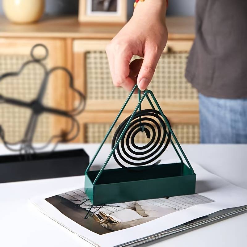 Fireproof Triangle Mosquito Coil Holder Stand in Iron