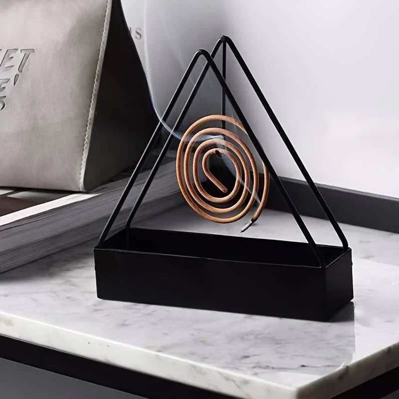 Fireproof Triangle Mosquito Coil Holder Stand in Iron