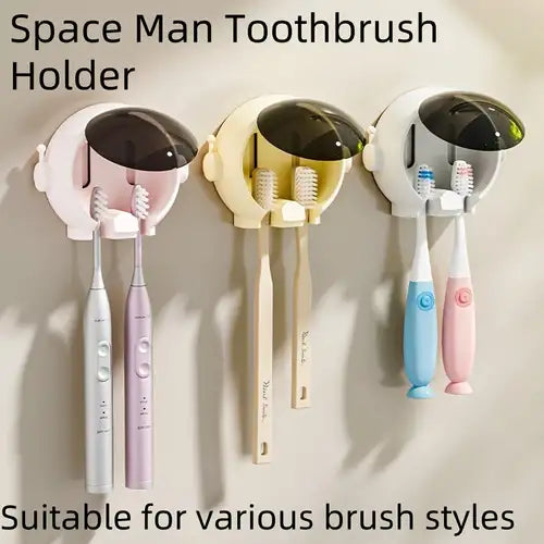 Wall Mounted Astronaut Toothbrush Holder