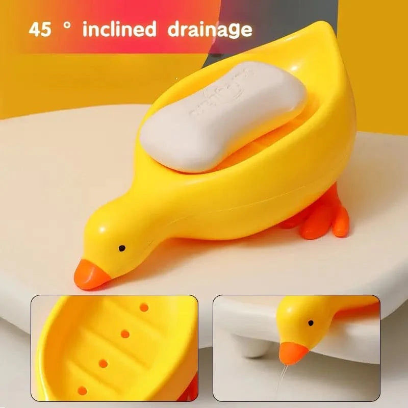 Little Duck Soap Holder, Cute Soap Drying Rack, Kitchen Bathroom Shelf Floor Type Soap Holder,