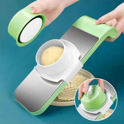 5 In 1 Stainless Steel Multi Functional Safe Manual Vegetable Slicer Cutter