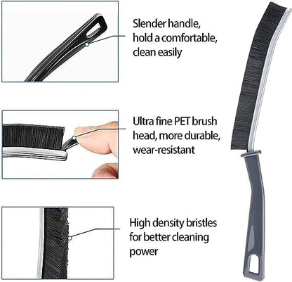 Multi-Purpose Crevice Cleaning Brush, Bathroom & Kitchen Gap Cleaning Brush, Long Strip Crevice Cleaning Tool, Dead Corners Brushes, Black PET Bristles