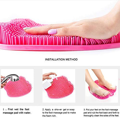 Silicone Back Scrubber Soft Loofah Bath Body/Foot & Hand Exfoliating Massage For Shower Body Cleaning Bathroom Shower Scrubber - Suitable for Women Men Kids Shower