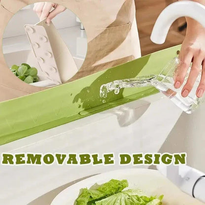 Silicone Sink Splash Guard With Suction Cup Anti-Splash Barrier For Kitchen Basin Waterproof Splatter Stopper Board
