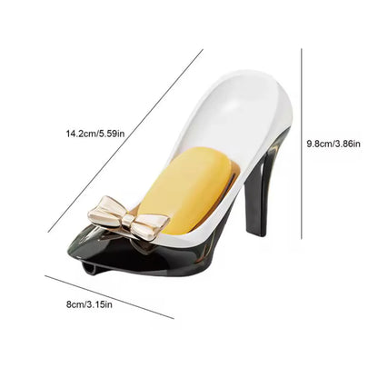 High Heel Shape Soap Holder, Bathroom Countertop Soap Box, Space Saving Shoe Soap Dish