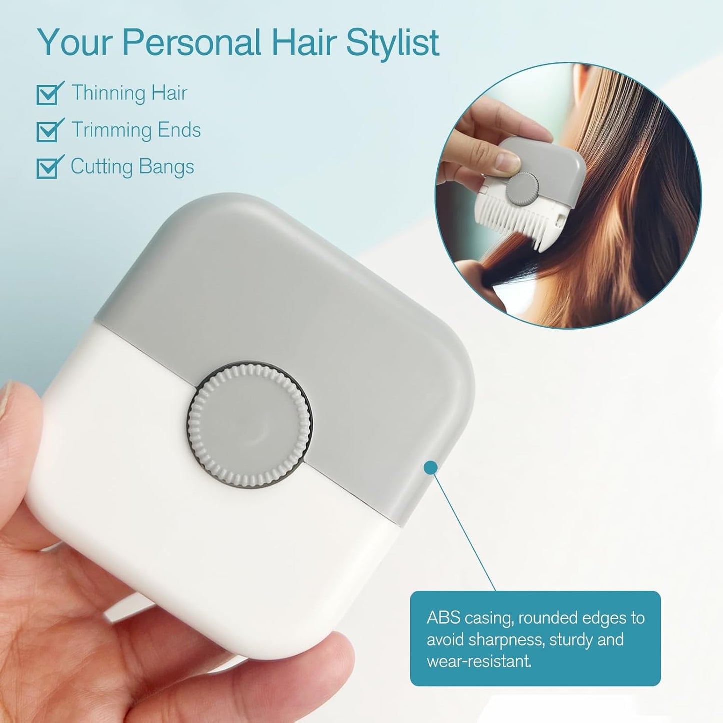 2-in-1 Hair Trimming and Thinning Comb - Dual-Sided Razor with Sharp Edges for Cutting and Styling