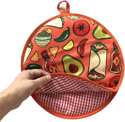 Tortilla Warmer Insulated & Microwaveable Fabric