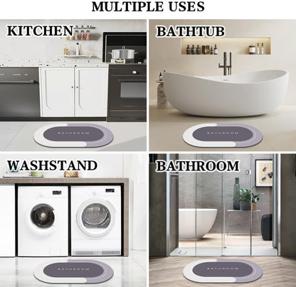 Bathroom Non-slip Mat Absorbent Floor Mats Home Kitchen Shower Room Bathtub Rug Quick Drying Entrance Door Memory Foam Pads