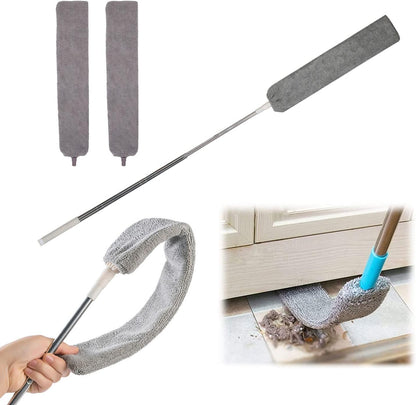 AURUZA PREMIUM Gap Dust Cleaners, Extendable Microfiber Dusters with Bendable & Removable Heads, Washable Brushes for Home, Kitchen, Car, Hard-to-Reach Areas