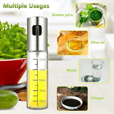 Food-grade Glass Oil Spray Transparent Vinegar Bottle for Cooking