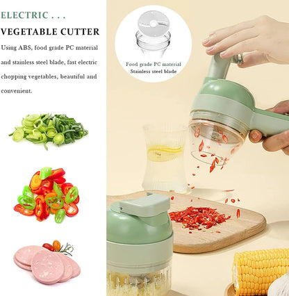 4 in 1 Multifunctional Electric Vegetable & Meat Speedy Grinder