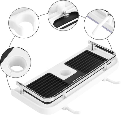 Adhesive Shower Shelf with Soap Holder – Tool-Free Installation for Modern Bathrooms