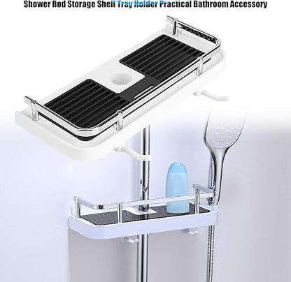 Adhesive Shower Shelf with Soap Holder – Tool-Free Installation for Modern Bathrooms