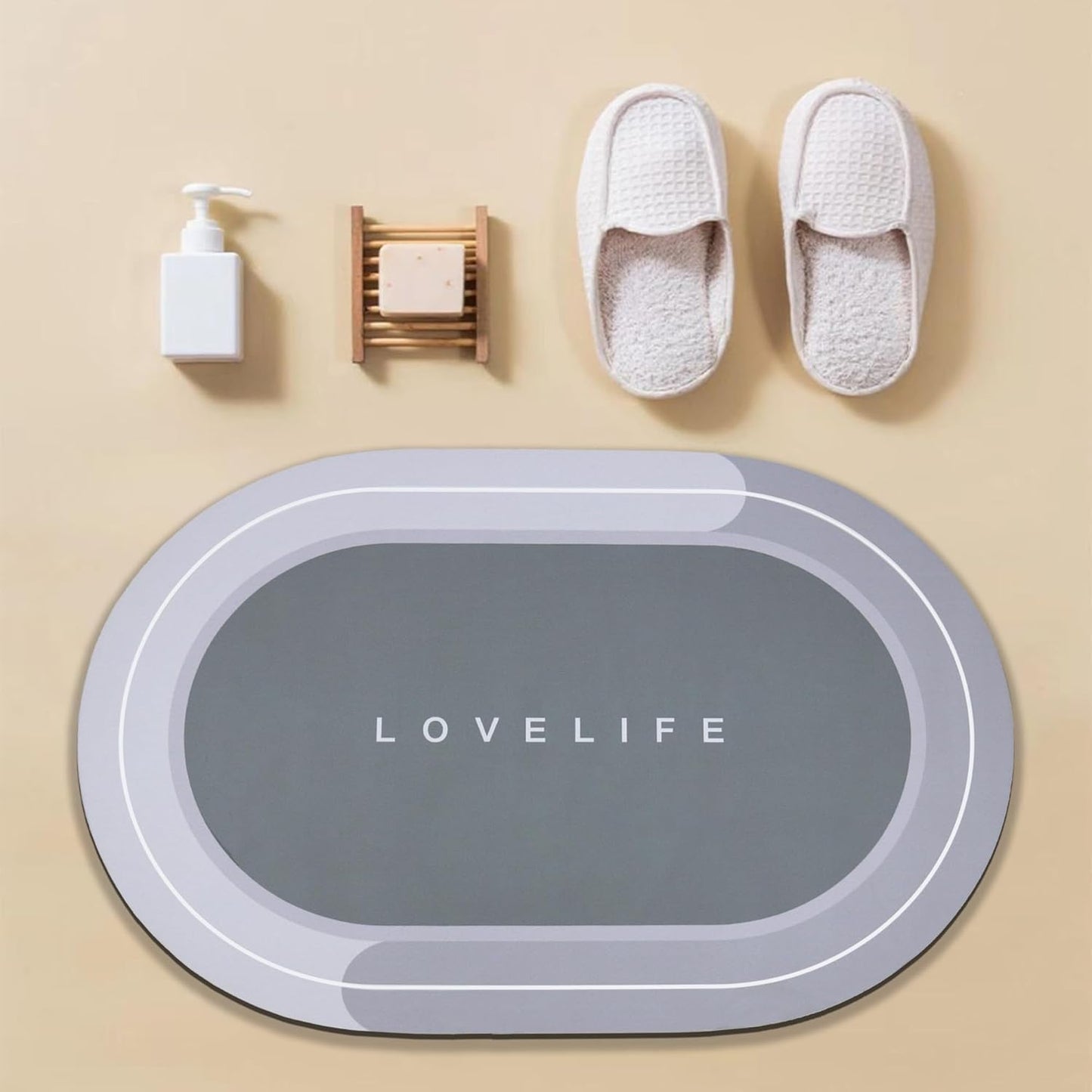 Bathroom Non-slip Mat Absorbent Floor Mats Home Kitchen Shower Room Bathtub Rug Quick Drying Entrance Door Memory Foam Pads