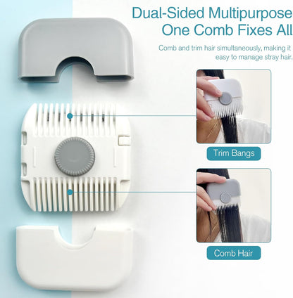 2-in-1 Hair Trimming and Thinning Comb - Dual-Sided Razor with Sharp Edges for Cutting and Styling