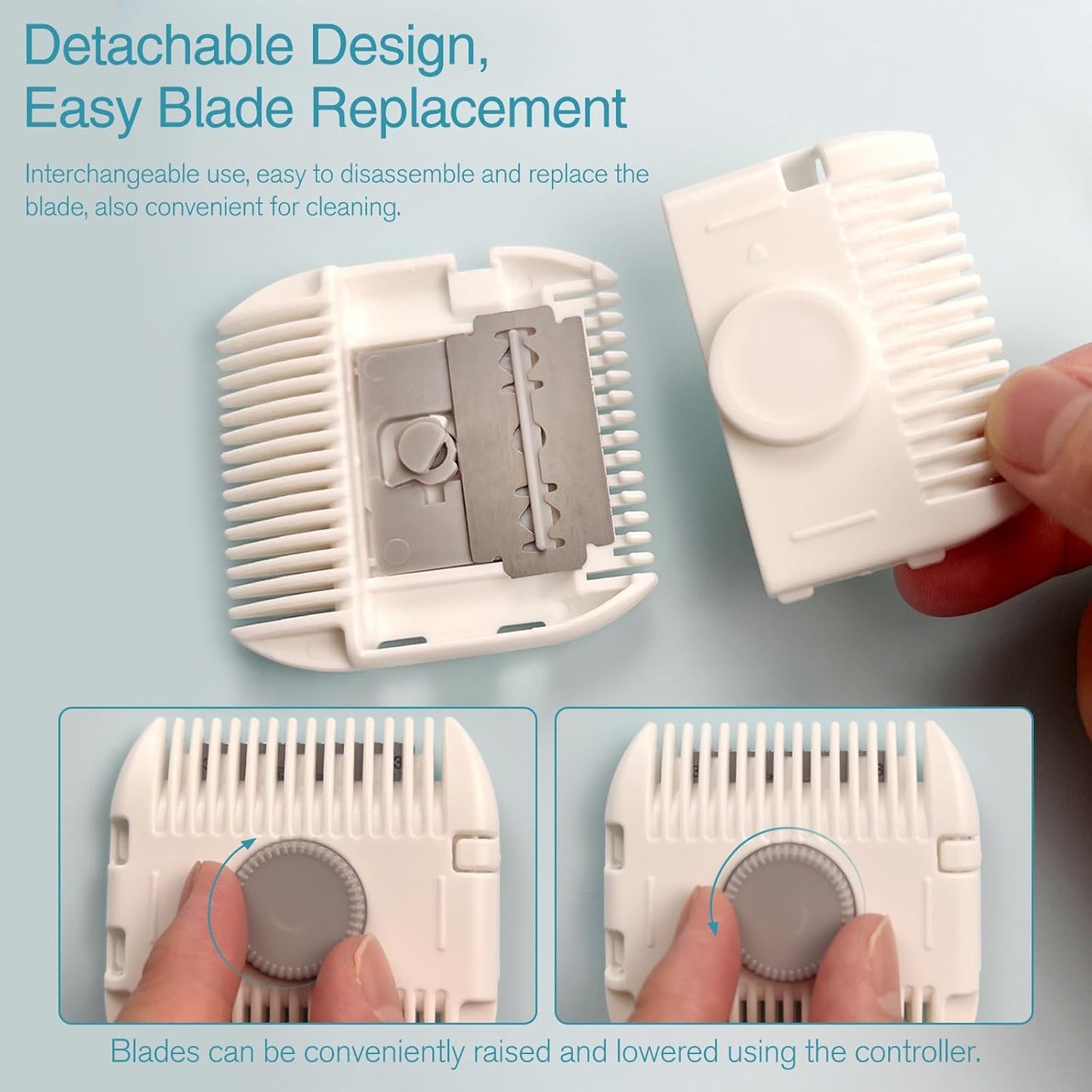 2-in-1 Hair Trimming and Thinning Comb - Dual-Sided Razor with Sharp Edges for Cutting and Styling