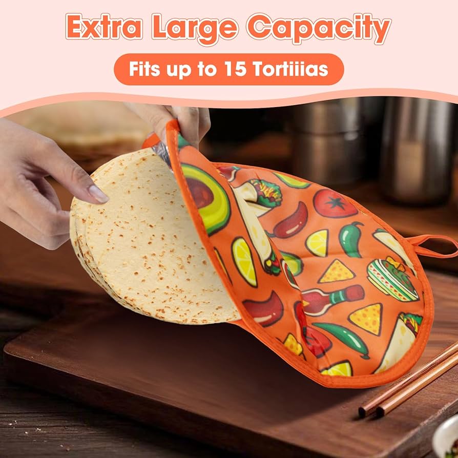 Tortilla Warmer Insulated & Microwaveable Fabric