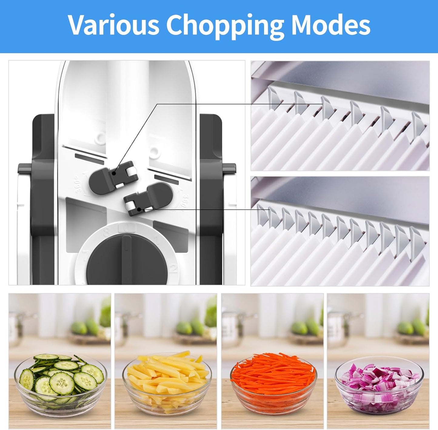 Imported Multi-Purpose Kitchen Vegetable Slicer - Multifunctional Mandoline chopper
