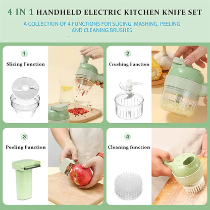 4 in 1 Multifunctional Electric Vegetable & Meat Speedy Grinder