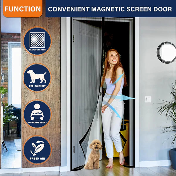Magic Mesh Deluxe- Hands Free Magnetic Screen Door