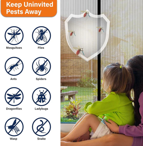 Magic Mesh Deluxe- Hands Free Magnetic Screen Door