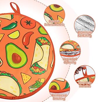 Tortilla Warmer Insulated & Microwaveable Fabric