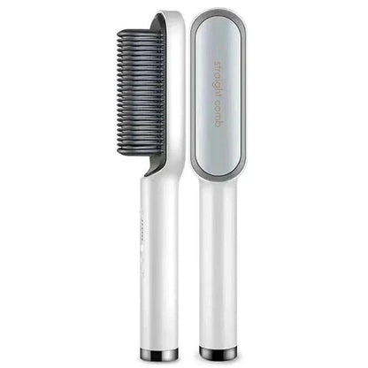 2 in 1 Hair Straightener Hot Comb Curling Iron Multi-speed Electric Straightening Comb Curling Iron Hair Brush