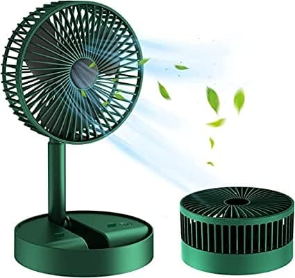 Folding Telescopic Fan USB Rechargeable Floor Fan for Student Dormitory Home Outdoor Camping Office Desktop