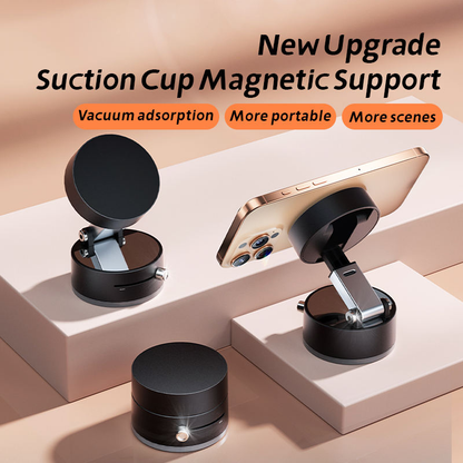 360° Rotatable Magnetic & Suction Cup Mobile Stand | Car, Desk & Travel Phone Holder