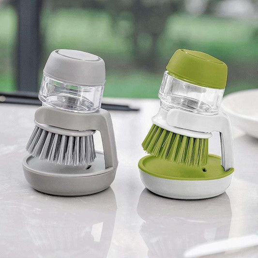 Dish Washing Brush With Liquid Soap Dispenser