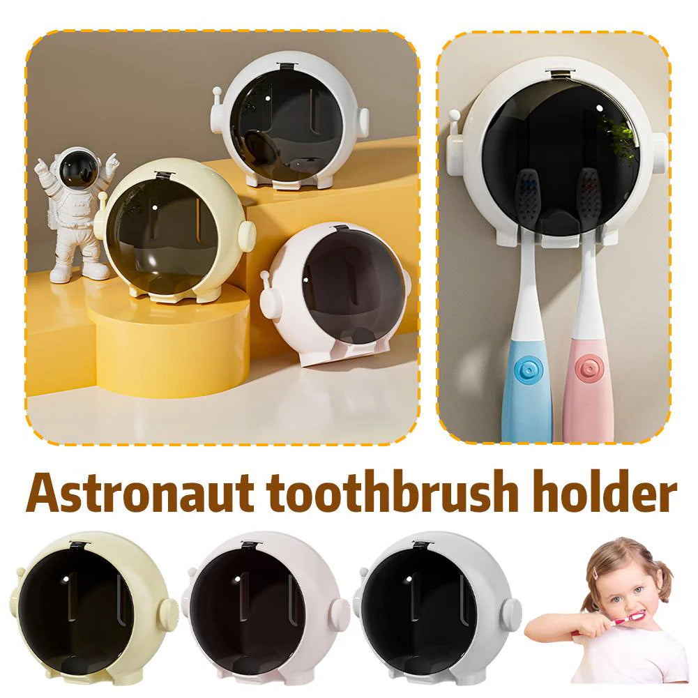 Wall Mounted Astronaut Toothbrush Holder