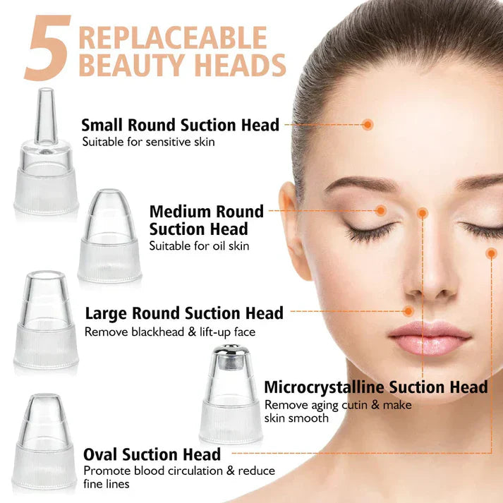 Premium Quality 5 IN 1 Blackheads Remover Vacuum Rechargable