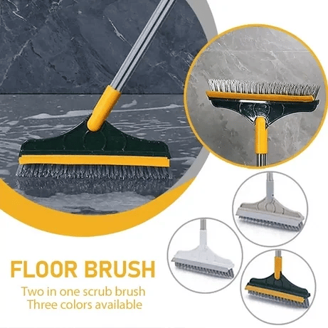 2 in 1 Cleaning Brush Floor Scrub Broom Wiper Scraper Home And Solar Panal