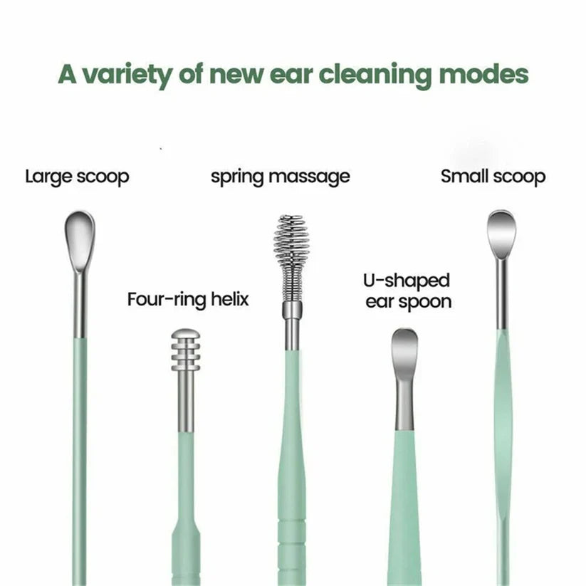6PCS Stainless Steel Ear Wax Removal Kit for Ear Care Cleaning