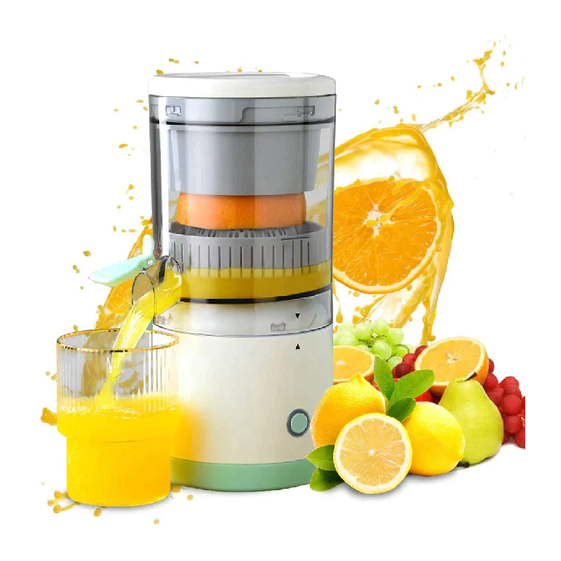 Electric Citrus Juicer, Rechargeable Juicer Machine with USB Cable and  Touch Button, Automatic Orange Lime Lemon Grapefruit Squeezer, Easy to Clean Portable Juicer, White